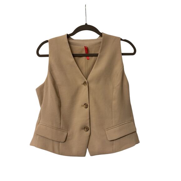 Spanx Women's Care Free Crepe Vest Top HT3 Tahini Size: S - Picture 2 of 5